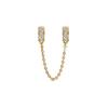 Pavé Safety Chain Fixed Clip Charm Unisex Charm Gold Silver Copper 766322C01