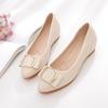 Soft-soled Single Shoes Women's 2025 Autumn New Pointed Flat-soled Work Shoes Shallow Casual Mother Shoes Ladyshoes Doudou Shoes