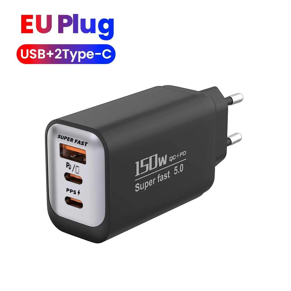 USB A+C Phone Charger Adapter Multi Ports Quick Charge Adapter for Huawei/Xiaomi/Samsung
