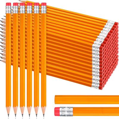 Basics Woodcase #2 Pencils, Pre-Sharpened, HB Lead Writing Sketch Painting Learning Stationery Pen