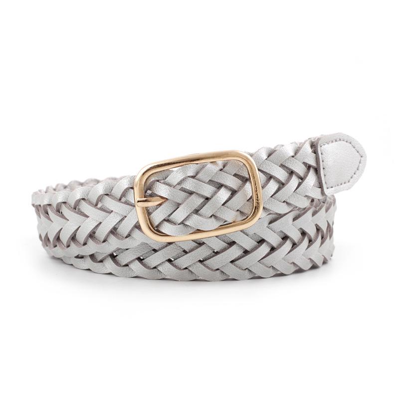 Twist Women'S Belt, Square Buckle Decoration With Jeans Belt Women