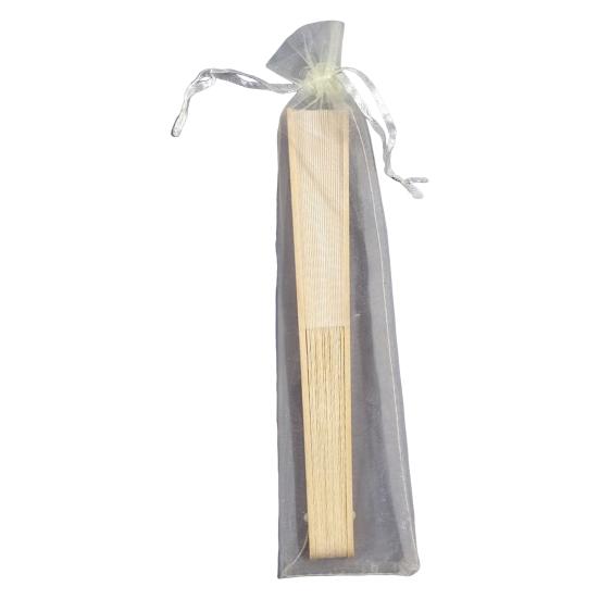 Silk Folding Fan Bamboo Lightweight Hand Fans with Organza Bags Wedding Guests Fans Party Decoration