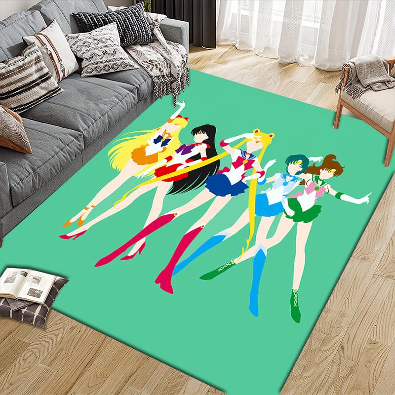 Sailor Moon Transformation Area Rug, Sailor Moon Fan Soft Carpet, Great Gift.chl