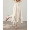 TERRE BLEUE Lace Patchwork A-Line Midi Skirt