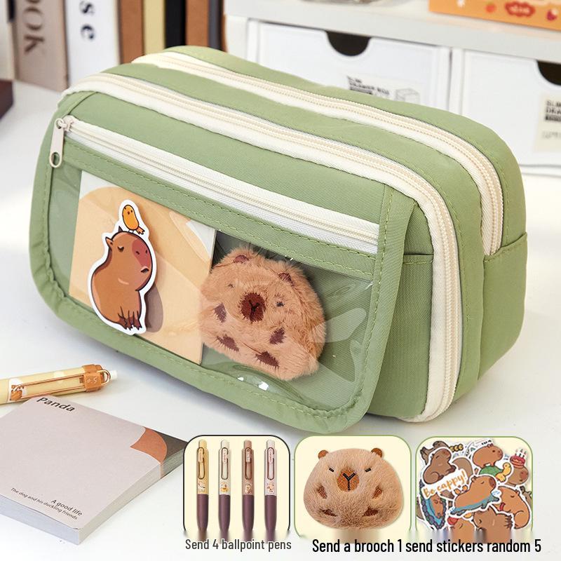 

Пенал Капибара – Большой, Высококачественный Пенал для Девочек Начальной и Средней Школы