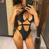 Asymmetric V-bra Underwired Cut Out Women Swimwear One Piece Swimsuit Female High Cut Monokini Bather Bathing Suit Swim