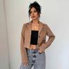 Spring Autumn Blazers Fashion Short Jacket for Women, Harajuku Solid Versatile Loose Thin Coats, Single Breasted Short Suit Top Female