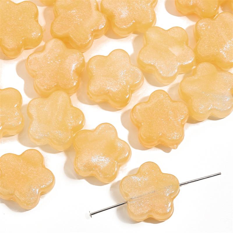 

450 шт./пакет Акриловая подвеска-бантик Бусины-бабочки Бусины с жемчужным блеском Свободные разделительные бусины для серег, ожерелий, брелоков, аксессуары для изготовления украшений своими руками 15mm оранжевый