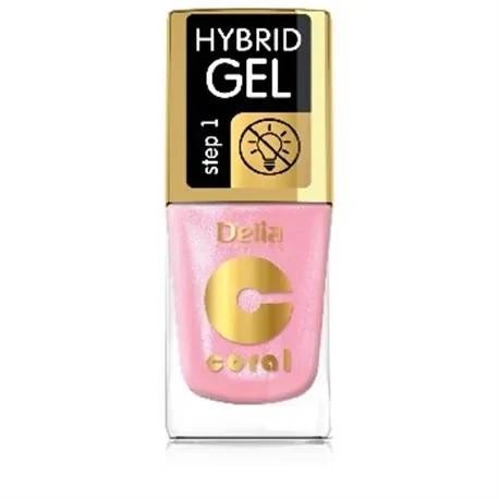 Delia Cosmetics Coral Hybrid Gel Lakier Hybrydowy Do Paznokci Nr 100 Pink Pudding