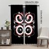 Modern Chinese Dragon Curtains Polyester Semi Sheer All Season Decorative Window Drapes Blackout Set Of 2 Made With Rod Pocket