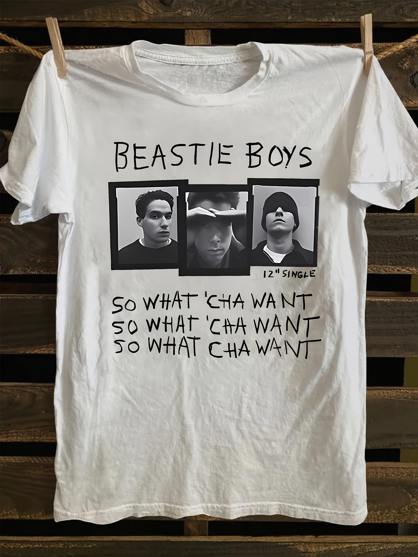 

Mens graphic Tshirt Beastie lyrics and photo collage design casual street style pure cotton couple streetwear top 2XL