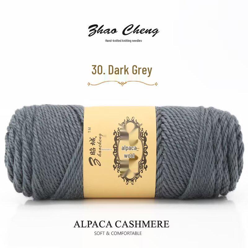 Hand-Knitted Alpaca Wool Scarf Pillow Yarn Ball – Medium-Thick, Soft, DIY Crochet