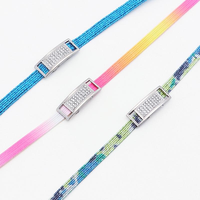 No Tie Shoe Laces Diamond Lock Shoelaces Without Ties Glitter Elastic Laces Sneakers Tennis Flat Shoelace Shoes Accessories