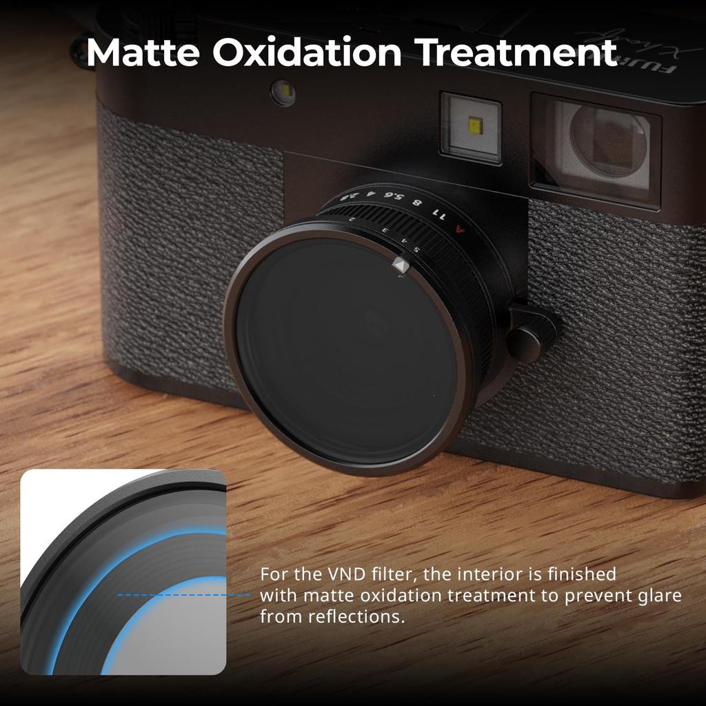SmallRig Magnetic VND Filter for Fujifilm Precision Stepless Optical Waterproof and No 5225 ND2-ND32 X-Half, Adjustment, 1-5 Stops, Glass,