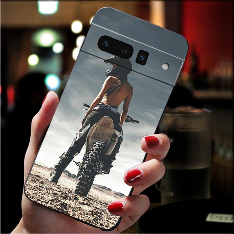 Moto Cross Motorcycle Sports Phone Case for Google Pixel 7 Pro 7 6A 6 Pro 5A 4A 3A Pixel 4 XL Pixel 5 6 4 3 XL 3A XL 2 XL Funda