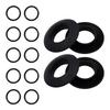 4Pcs Kayak Paddle Drip Rings, Water Retaining PVC Black Protection Shaft