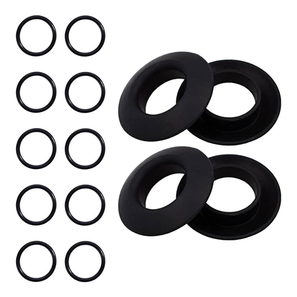 4Pcs Kayak Paddle Drip Rings, Water Retaining PVC Black Protection Shaft
