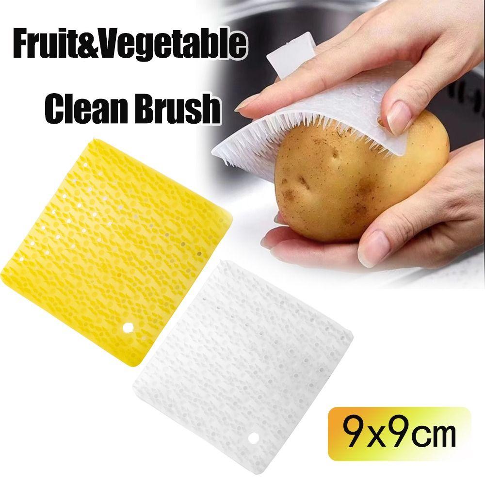 

Kitchen Gadget Vegetable Clean Brush Plastic Dish Scrubber Crevice Brush Cleaning Accessories random color