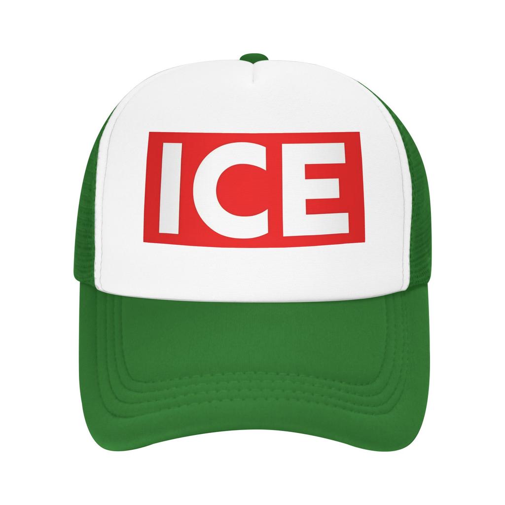 ICE Red Stop Sign Abolish ICE Protest Mesh Sun Hats Sport High Quality Baseball Caps Men Women Casual Design Trucker Hat
