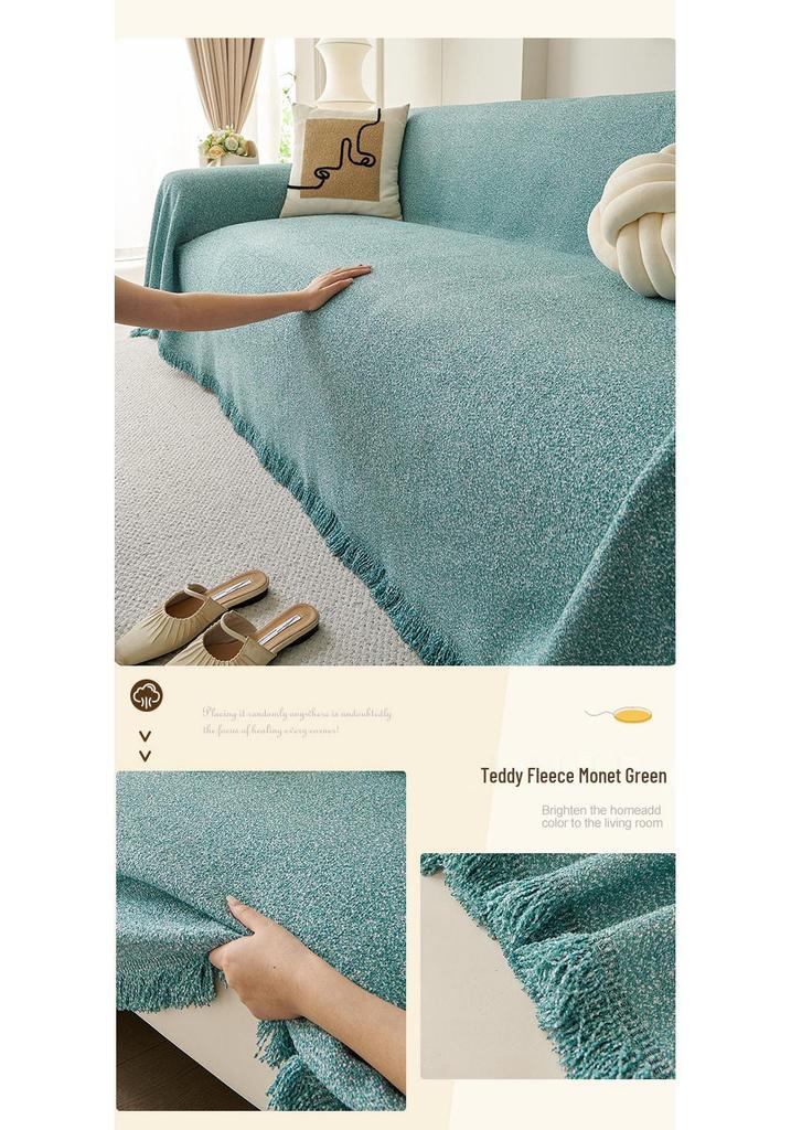 Universal Non-Slip Chenille Sofa Cover – Autumn/Winter, Dirt-Resistant, Full Coverage Cushion Protector