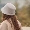New felt basin hat women's autumn and winter fashion crimped bucket hat bucket hat warm wool hat