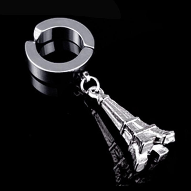 RUI RUI YU Fashion Rockový hypoalergénny doplnok do uší z titánovej ocele v tvare kríža