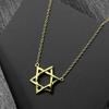 Luxury Hollow 925 Sterling Silver Je Star of David Pendant Necklace for Women Girl Charms Choker Chain Israel Jewelry Gift