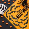 500 Stück/Rolle Laser Schwarz Fledermaus Wasserdicht Glitzer Selbstklebende Aufkleber Halloween Fledermaus Aufkleber Für Party Scrap DIY Zubehör