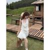 White Dress Women's Summer New Neck Sling French Small High-end Sense Thin Hip-wrapped Short Skirt