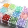 50Pcs 8mm Fun Candy Color Fashion Synthetic Exquisite Lilac Beads Faceted Purple Beads Bracelets Make Trend Jewelry Workmanship