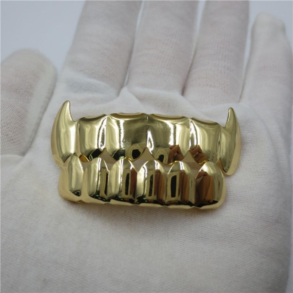 Set Superiore Inferiore Grillz per Denti Comodi Denti di Halloween Nuovi Grill Dentali Stile Hip Hop