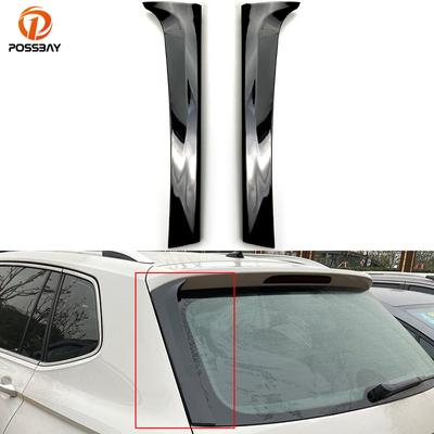 Glansigt svart par bakfönster sidospoiler för VW Tiguan MK2 2017 2018 2022 2023 Tillbehör