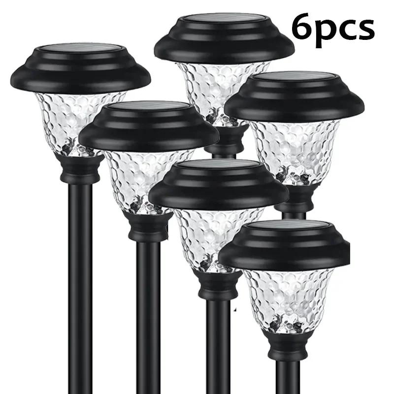 Solar Outdoor Lights New Garden Lamps Powered Waterproof Landscape Path for Yard Backyard Lawn Patio Decorative LED Lighting