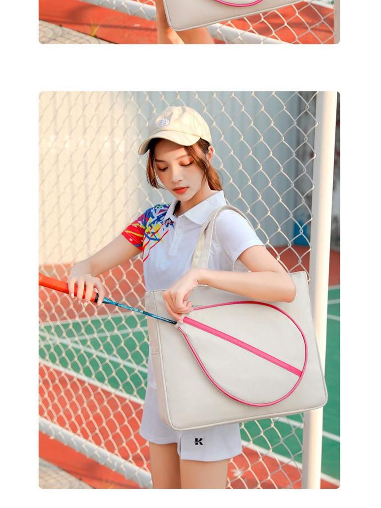 Korean Style Lightweight Single Shoulder Badminton Bag, 2-Racket Capacity, 2024 Model, Large Capacity for Tennis or Squash Gear