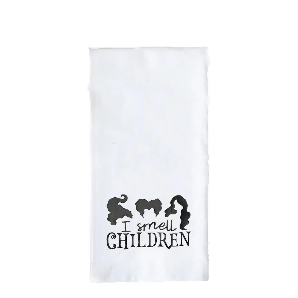 

I Smell Children Halloween Hand Towel Witchy Kitchen Table Decoration Flour Sack Tea Towel Holiday Housewarming Hostess Gift 1pcs 40x60cm
