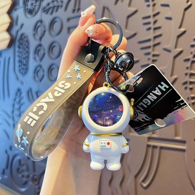 Cute Starry Night Light Astronaut Car Keychain Lovers Light Up Keyring Bag Pendant Gifts