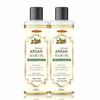 Khadi Herbal Olio per Capelli all'Argan 100% Puro Naturale & Erboristico Per Capelli Lucidi e Nutriti (Confezione da 2) 400ml