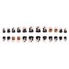 24-Piece Black Pumpkin Halloween False Nails: Sweet, Cool, Exaggerated Design