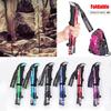 Trekking Pole, Collapsible Hiking Trekking Stick for W/ Quick Lock Aluminum Alloy EVA Grip Handle for Mountaineering Cam