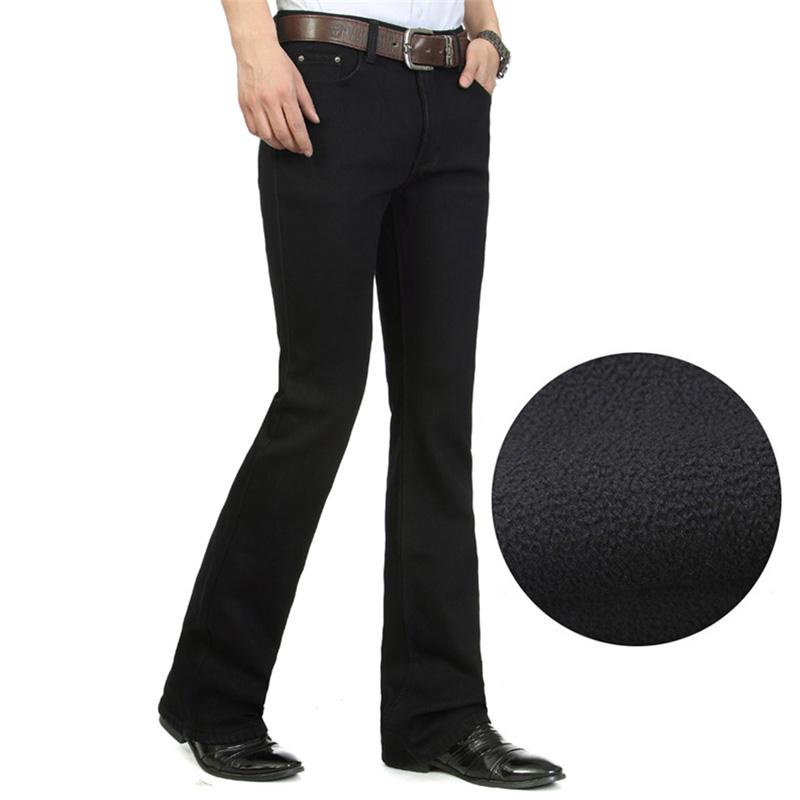 Blugi evazați mari pentru bărbați, îngroșați pentru iarnă