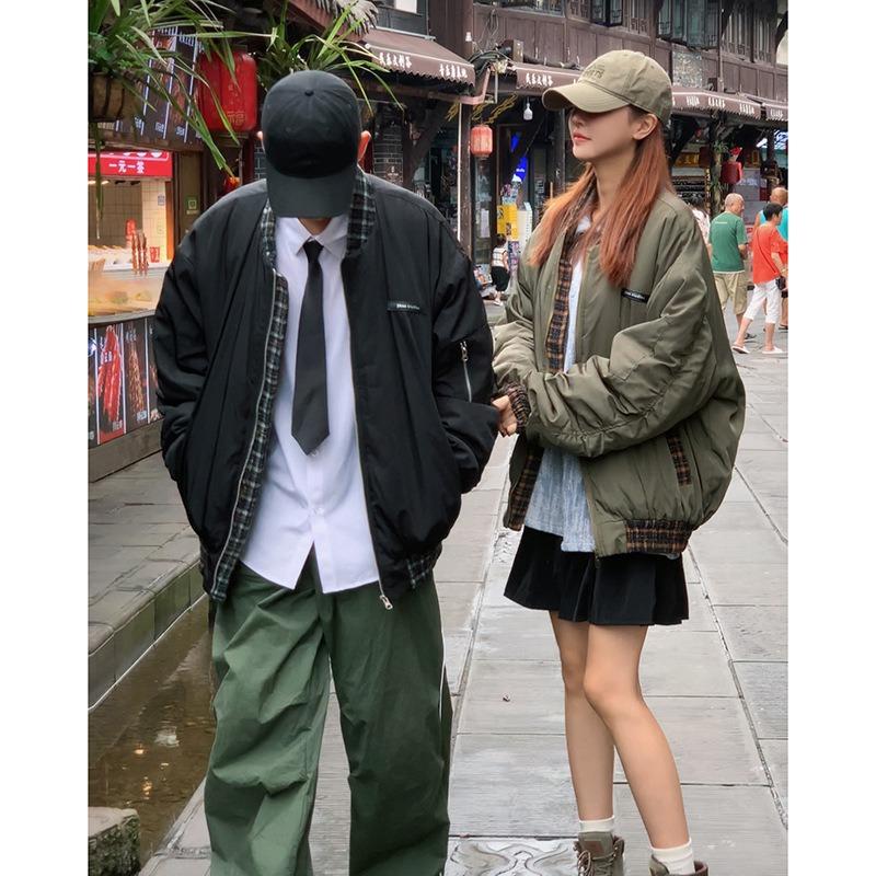 Baseball jersey padded jacket women's winter new padded jacket couple pilot jacket padded jacket padded jacket