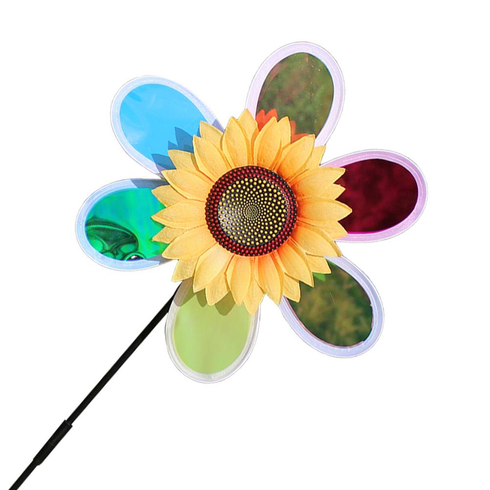 

EY# Colorful Sunflower Windmill Stake Creative Sunflower Wind Stakes Home Decora