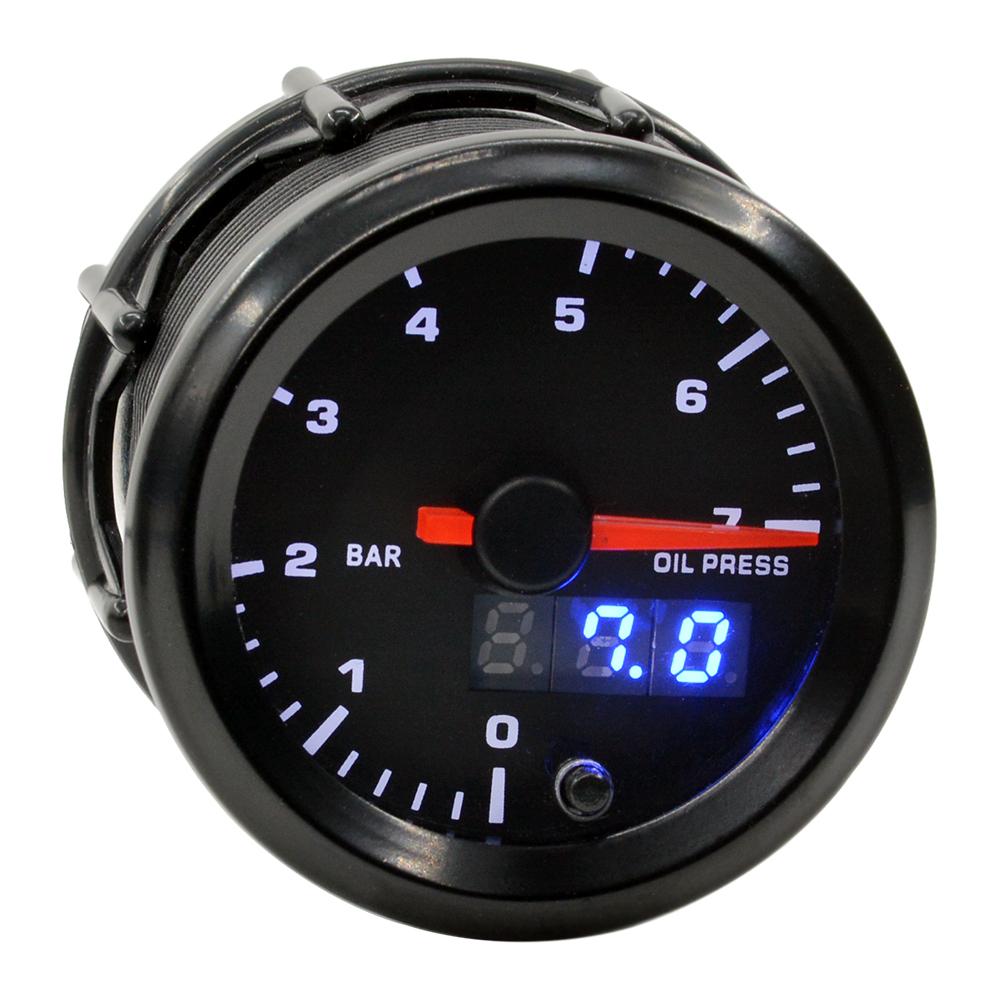 Dragon 52mm Auto 7 Farben LED Doppelanzeige Ladedruck Wassertemperatur Öltemperatur Druckanzeige Volt Luft-Kraftstoff-Verhältnis EGT Gas Drehzahlmesser RPM Anzeige