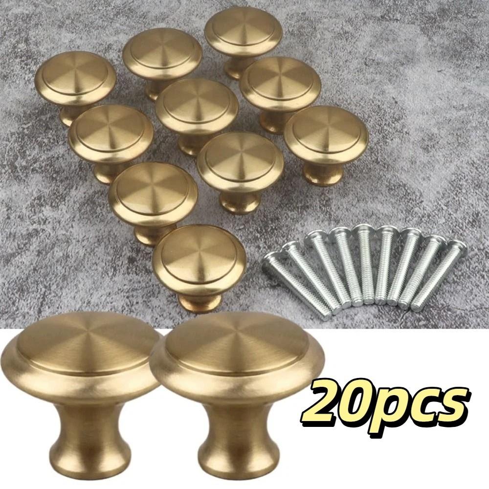 Golden Color Single Hole Handle Round Shape Furniture Handle Pull Handle Furniture Hardware