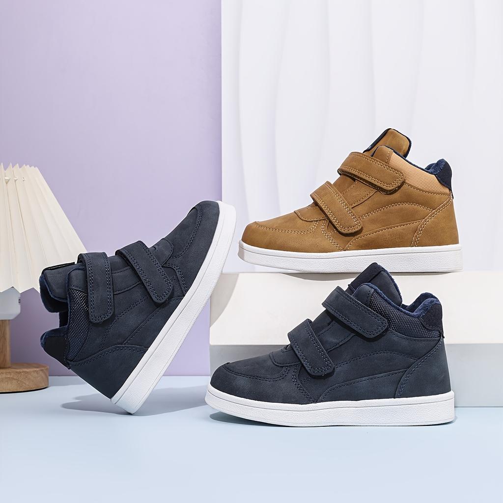 Boys' Zhongbang Autumn and Winter New Inner Fleece Warm Fashion Casual Sports Shoes