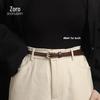 Women's Black Leather Two-Way Belt: High-End, Fashionable Dress Accessory with Wide Waist Seal and Suit Jacket Pairing.