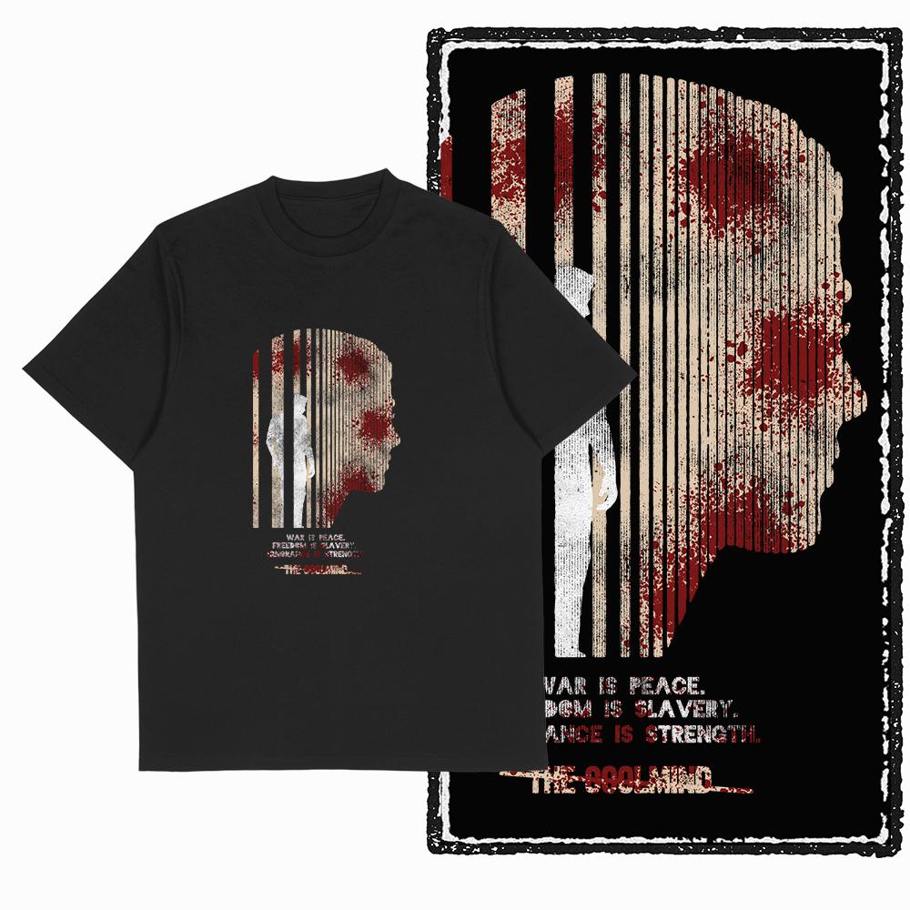 Coolmind X0019 Bavlna velká velikost potisk 1984 Exkluzivní grafické pánské tričko volné s kulatým výstřihem pánské tričko ležérní tričko pro muže trička