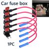 5pcs Blade Fuse Holder Fuse Holder Copper Mini Blade Fuse Holder Add-A-Circuit Fuse TAP Adapter W/ 5 Car Blade Fuses