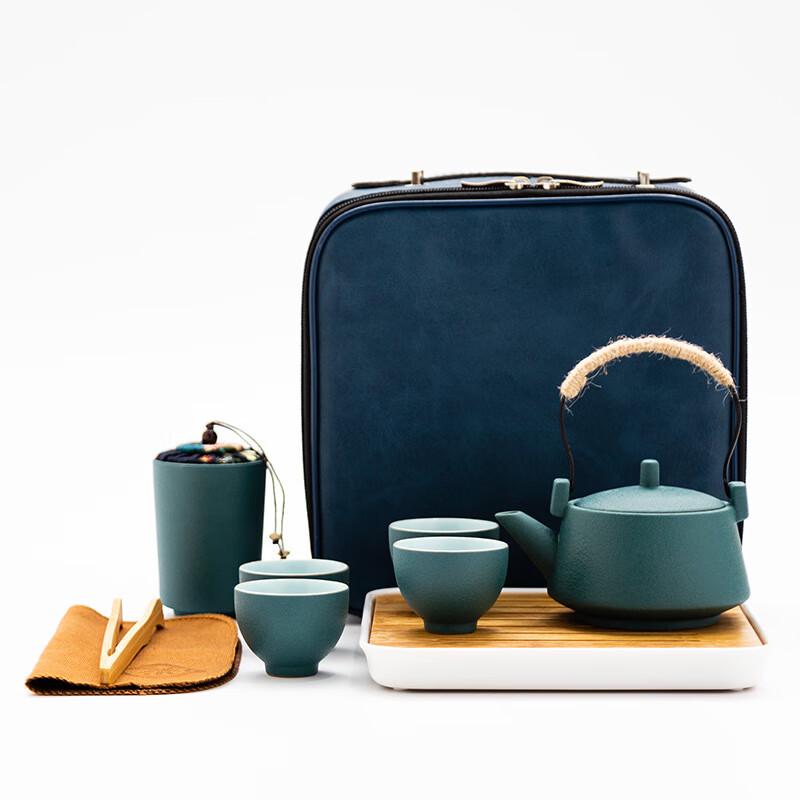 Shangqi Portable Black Pottery Travel Tea Set