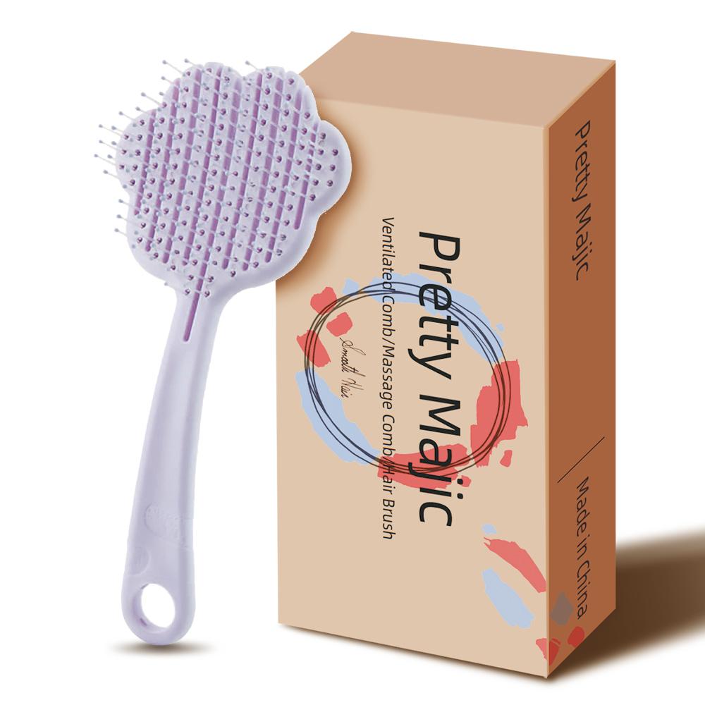 Factory Stock Plastic Vent Hair Brush for Women with Massage Comb Portable Detangling & Smoothing Quick Drying Salon Use